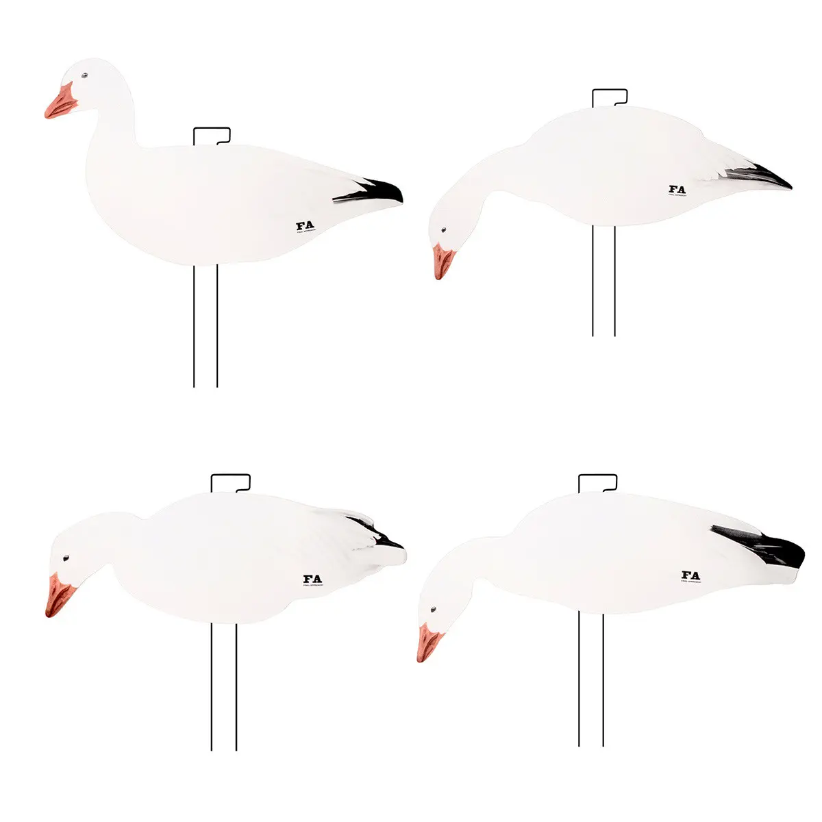 Final Approach Last Pass Snow Goose Silhouettes 12 Pack Gen 4