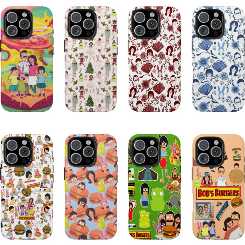 Bob's Burger Phone Case, for iPhone17 ProMax /16/15/14/13/12/11 Plus for Samsung phones, suitable for both men and women,