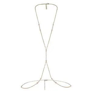 Stainless Steel Rhinestone Crystal Waist Chain Belly Body Chain For Women Bikini Trendy Simple Sexy Body Jewelry