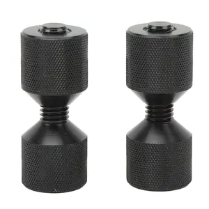 Two Hole Pins Set, Pack of 2 Black Aluminium 2 Hole Flange Alignment Pin Dual Hole Pipe Flange Aligners Connection Alignment Pin Replacement for Car Ship Large Machinery