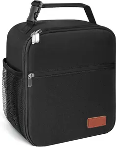 Lunch Box for Men & Women Durable Lunch Bag for Adults Reusable Small Lunchbox Black