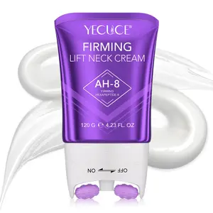 Yecuce Neck Firming Roller Cream, Anti-Wrinkle & Hydrating, Triple Moisture Tech, 360° Massage Design, Fast Absorbing, Daily Use, Moisturizer