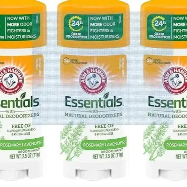 ARM & HAMMER Essentials Deodorant with Natural Deodorizers Rosemary Lavender Scent 0.70 LB 24h Odor Protection