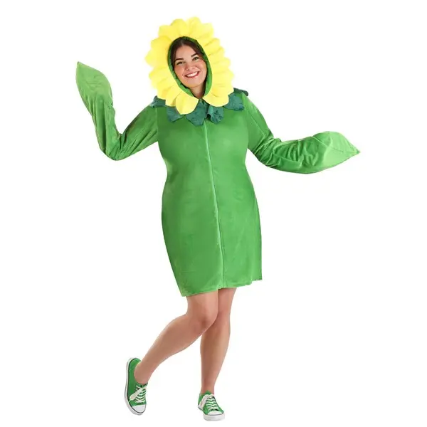 Plus Size Flower Hoodie Costume Dress for Women