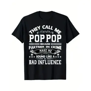[100% Cotton] 100% Cotton They Call Me Pop Pop - Funny Pop Pop Dad T-Shirt