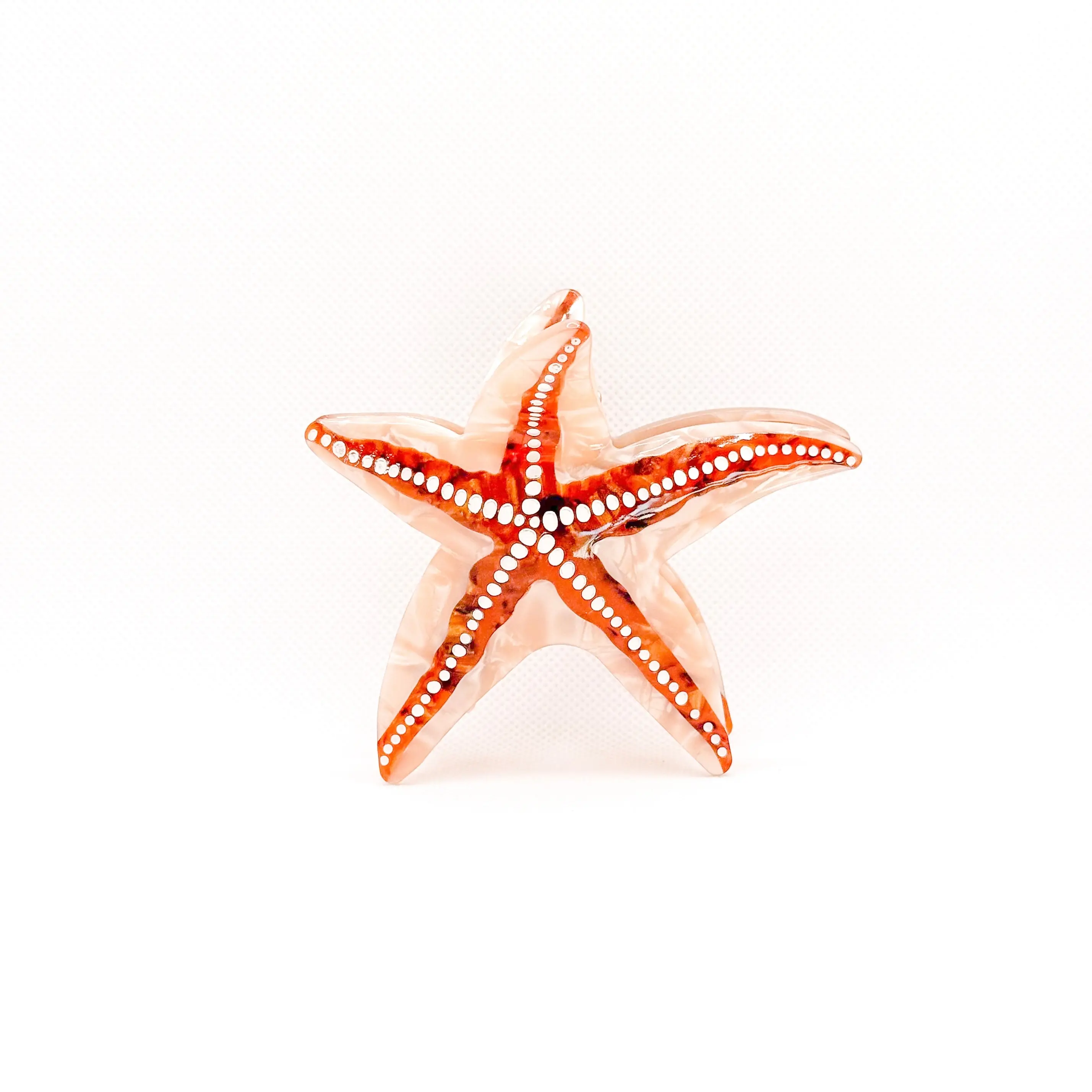 brown starfish hair clip brown starfish hair clip