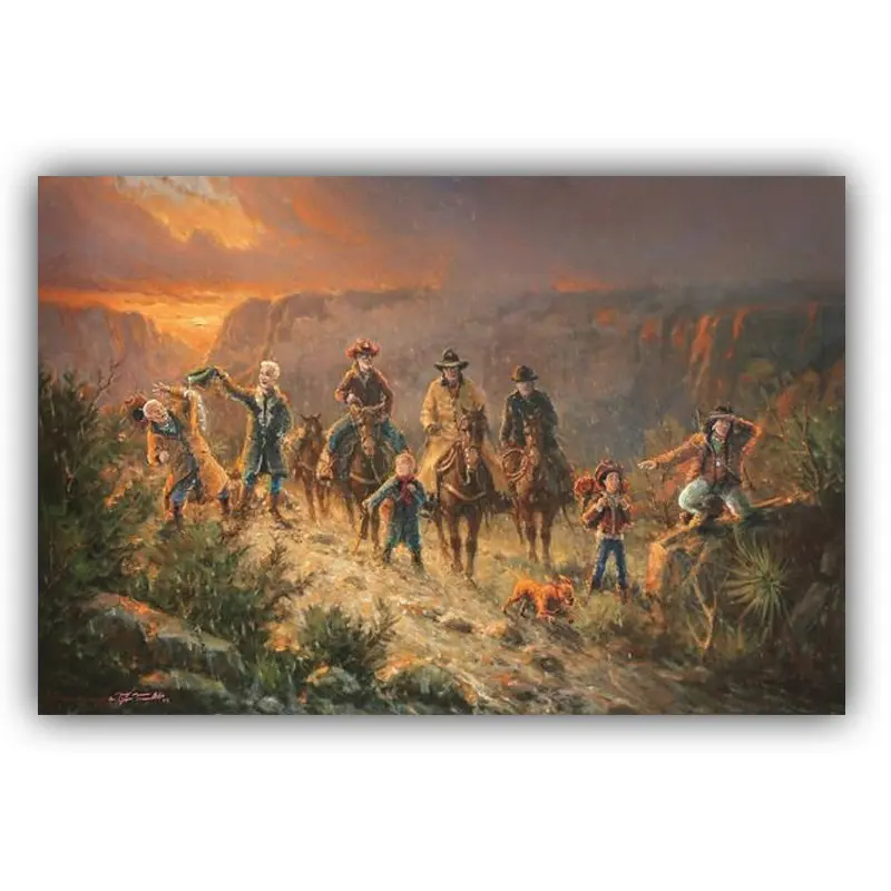 Dang 'Ol Highwaymen Poster & Canvas Wall Art, Retro Country Music Satin Print, Outlaw Legends Decor for Bar, Studio or Western Themed Room