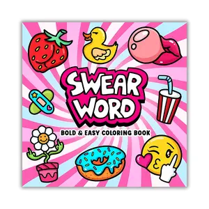"Swear Word Coloring Book for Adults: Bold & Easy Designs with Cute Illustrations and Funny Quotes for Relaxation and Fun" Colored Markers Colored Brush Markers Cheeky Sassy