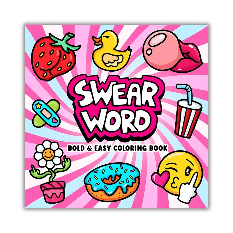 Adult Cheeky Sassy Coloring Book - 8.5x8.5in, Convenient Size, Bold Easy Designs, Cute Illustrations, Fun Quotes, Bleed-Resistant, Vivid Lines, Coloring Pages for Adults' Relaxation Unwinding