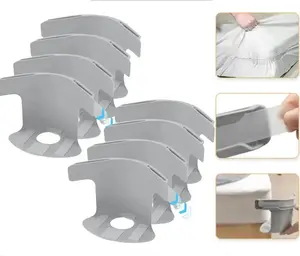 Secure Bed Sheet Holder with Heavy-Duty Mattress Straps Universal Fit Easy One-Time Installation Set of 4 Plastic Bedsheet Clip Valentine Day gift