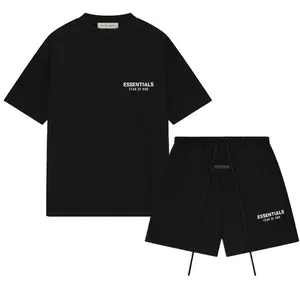(Over Size) (One Set) Fear of God Essentials Classic Tee & Shorts Set (SS25) | Oversized Fit | Size Down Recommended