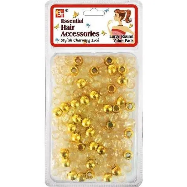 LARGE ROUND GALACTIC BEADS VALUE PACK (GOLD)