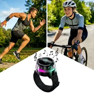 3-in-1 magnetic Bluetooth speaker with wristband, phone holder speaker, transparent RGB light, Bluetooth 5.3, stereo speaker, Outdoor wireless speaker, portable Bluetooth speaker, suitable for outdoor activities, Valentine's Day gifts, Christmas