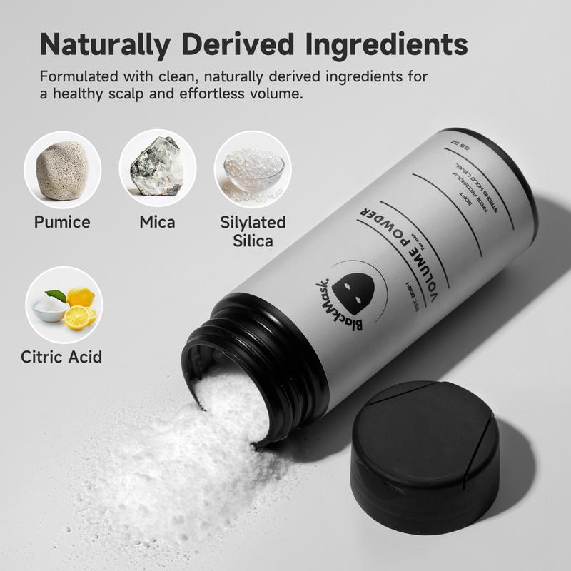 BlackMask Texture Powder for Men - Instantly Adds Texture & Volume with All-Natural Ingredients & Strong Hold, Gentle Cleansing