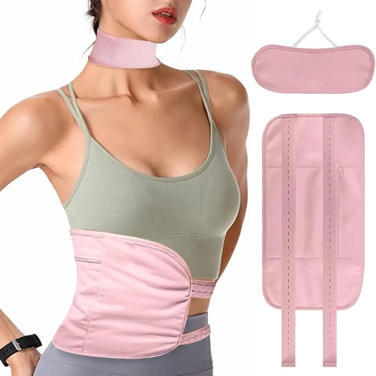 Castor Oil Pack Wrap, 2 Counts/set Black Castor Oil Jamaican Castor Oil Pack Wrap, Leak-proof Cold & Hot Compress Waist & Neck Wrap, Ideal Gifts for W