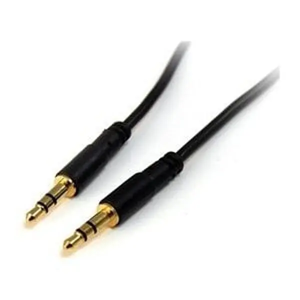 StarTech 6-foot Slim 3.5mm Stereo Cable - Single Cable Audio Accessory for 3.5mm Headphone Jack, MP3 Music Player, Portable Devices with Molded Connectors, Slimline Molding, Strain Relief