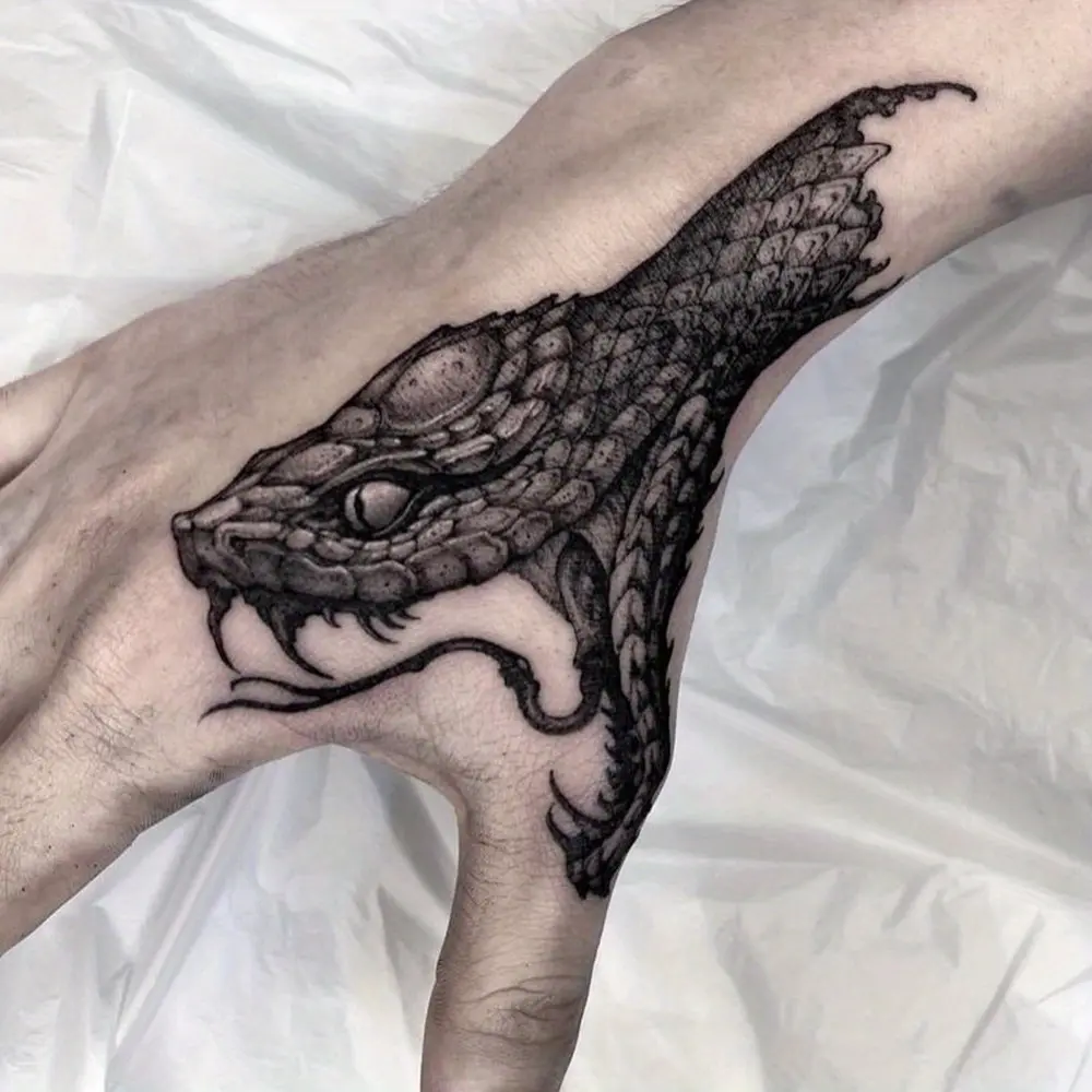 Snake Design Temporary Tattoo Sticker, 1 Sheet Waterproof Long Lasting Fake Tattoo Sticker, Body Art Sticker for Women & Men, Waterproof Temporary Tattoos