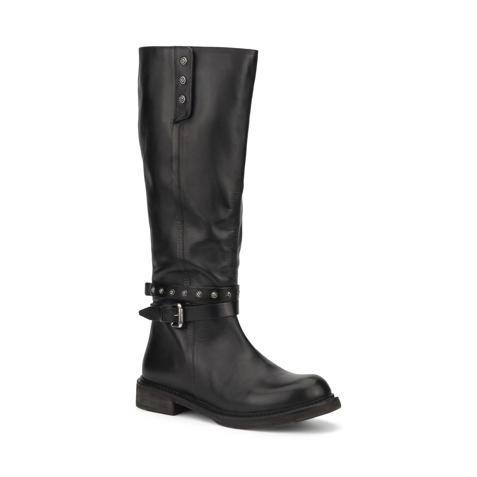 Vintage Foundry Co. Women's Reign Tall Leather Moto Boot
