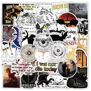 Fourth Wing & Dragon Rider Sticker, 150pcs/set Waterproof Vinyl Sticker & 2 Counts Bookmark, Decorative Sticker for Water Bottle & Laptop, Perfect for Book Lovers, Adults & Kids