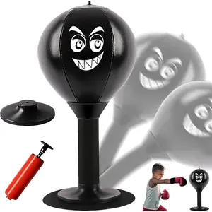 Desktop Punching Bag, Stress Buster with Suction Cup for Office Table and Counters, Heavy Duty Stress Relief Desk Boxing Punch Ball