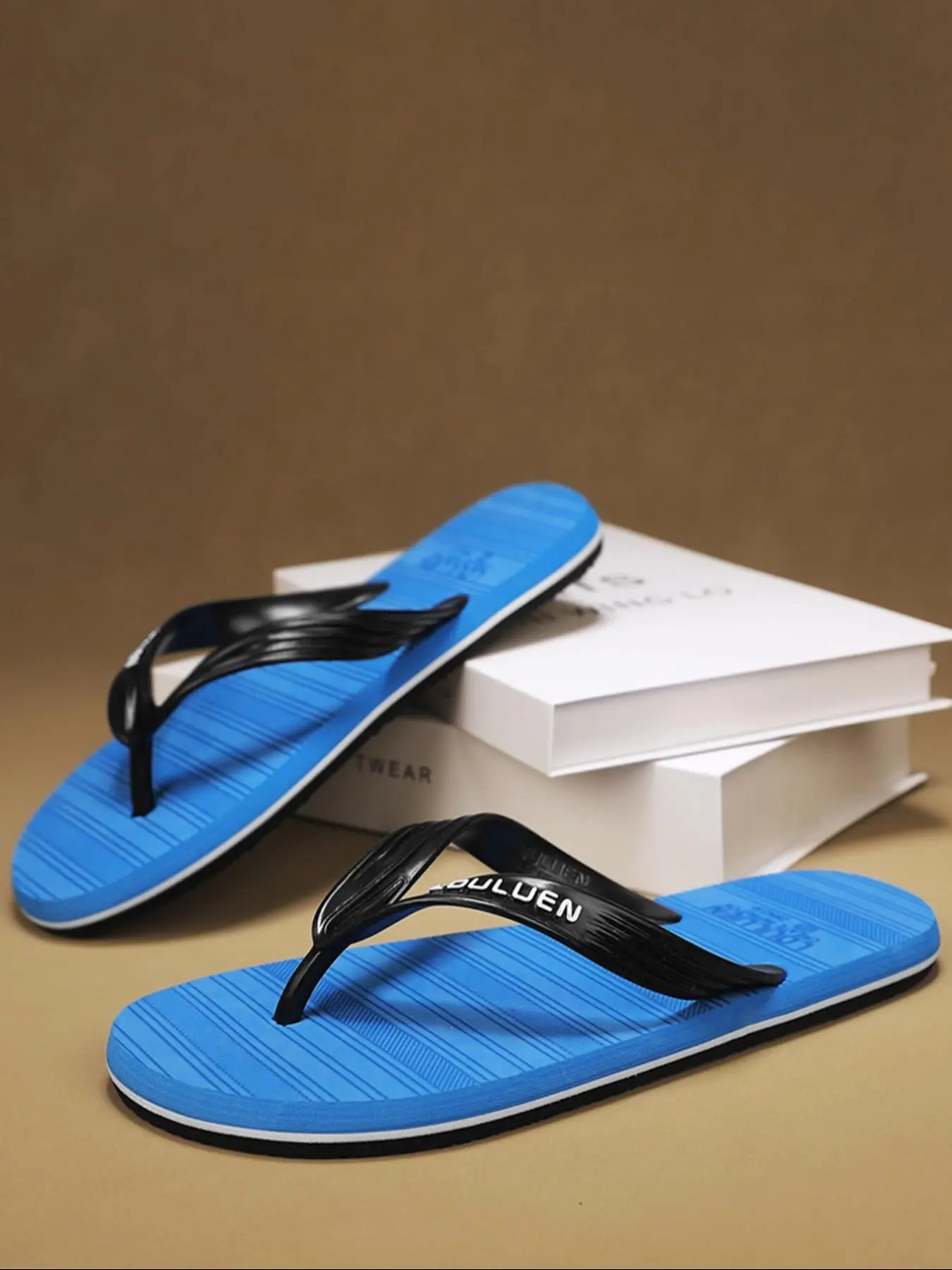 Men's Casual Solid Color Flip Flops, Breathable Non-slip Flip Flops, Comfortable Soft Bottom Flip Flops for Indoor & Outdoor Wear Footwear Summer, Lightweight Beach Sandals, Flip Flops Shoes