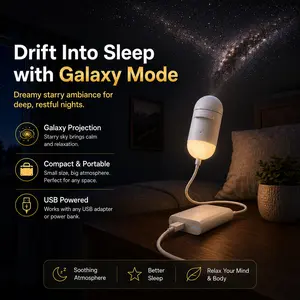 Night Light,Night Light for Bedroom Ceiling Room Decor,USB Powered Projection Lamp for Car & Home,Starry Sky Night Light Projector with Multiple Projection Films,Adjustable Brightness for Kids Adults