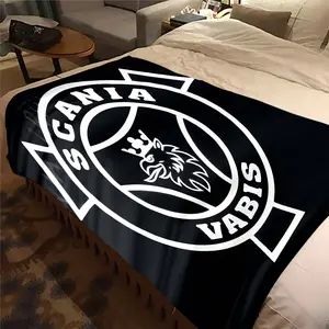 Scania Vabis Logo Printed Cute Cartoon Plush Blanket Suitable for All Seasons, Soft and Comfortable Sofa Mattress Office Outdoor Blanket Camping Travel Home Blanket Black Friday Christmas Gift B467