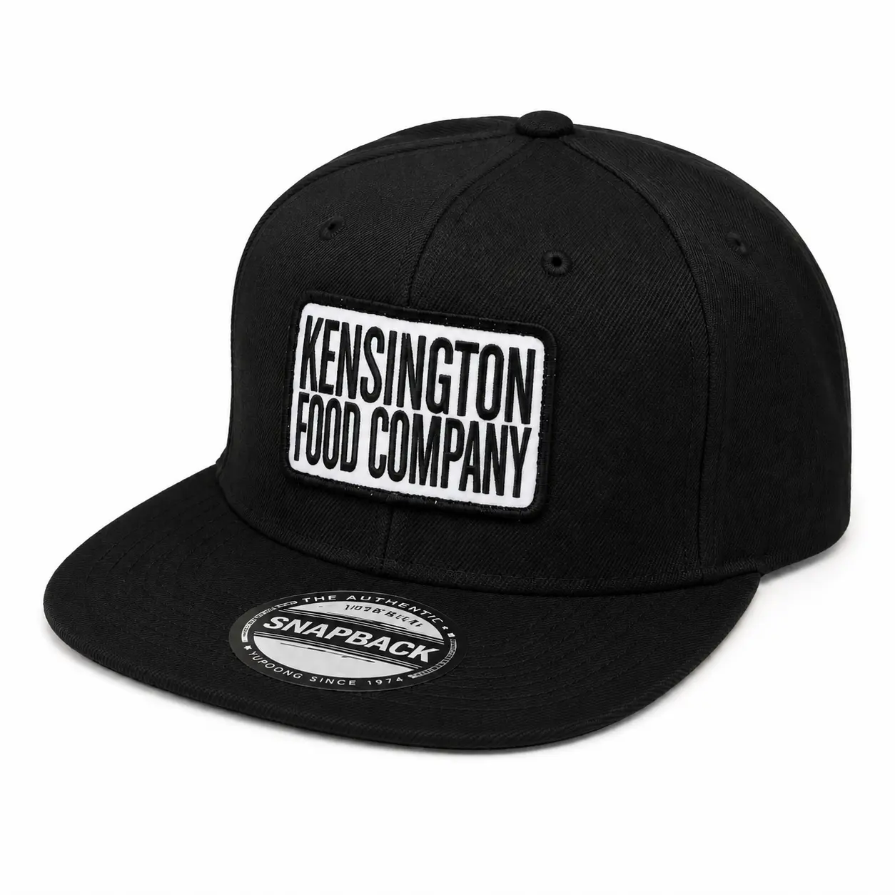 Kensington Snap Back Hat - Kensington Food Company - Snap Back Cap - Stylish - One Size Fits All - Black or Yellow Available - Construction Hat