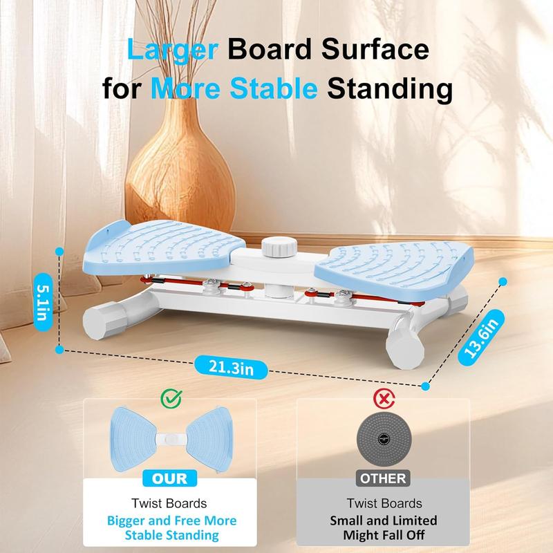 Waist Twister, Waist Twister Ab Machine with 300 lbs Weight Capacity Anti-Slip Twist Board | Noiseless, Non-Slip + Resistance Bands | Waist Sculptor – Perfect for Home Gym Daily Exercise