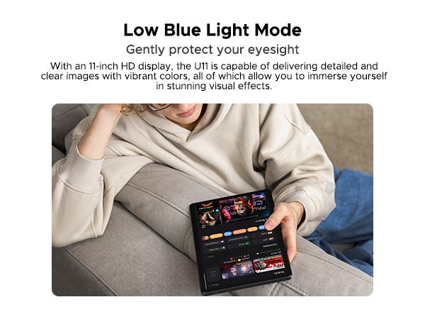 U11 11" Tablet, Android 15, Gemini AI, 16GB+128GB/2TB, 8580mAh, 5G WiFi, Widevine L1, 13MP Camera, GPS, OTG