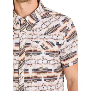 ROCK&ROLL MENS TEK SS AZTEC PRINT SNAP NATURAL BMN3S07664