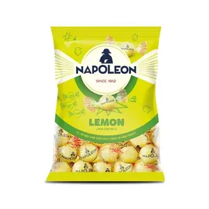 Napoleon Lemon Fruity Hard Candies - Lemon Vegan Sour Candy with No Artificial Colors or Flavors Dye Free