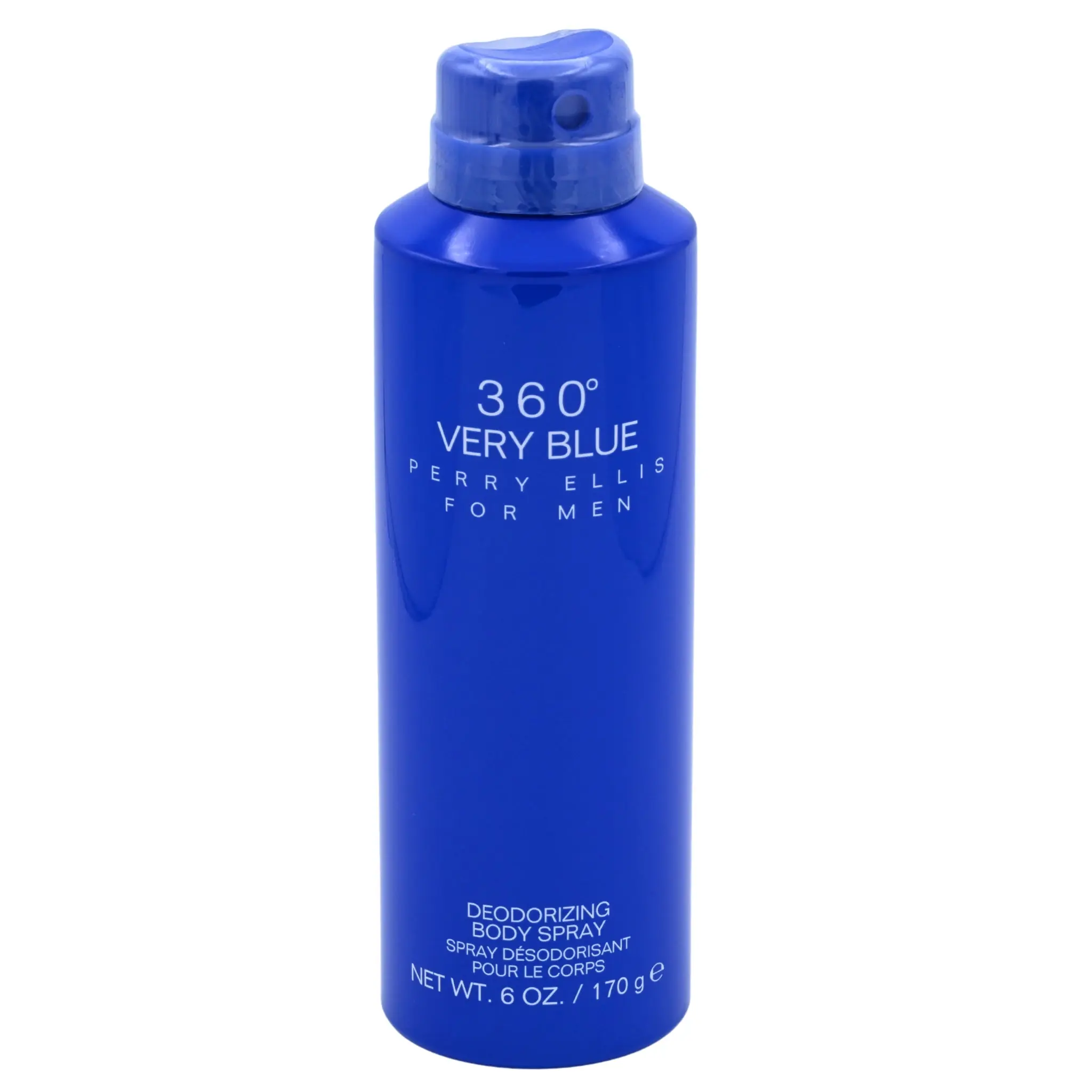 Perry Ellis 360 Very Blue Men's Antiperspirant Deodorant Body Spray, 6.8 oz, Minty Fresh Scent with Ozone and Musk Blend, Sport Vibe, Smelling Good, Single Item, 360-Degree Spray Men's Fragrance, Body Odor Neutralizing Men's Fragrance