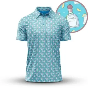 Tequila Golf Polo Shirt Funny Drinking Golf Shirt Gift for Golfers Comfortable Lightweight Men Outfit