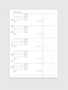 Pen Swatch Planner Inserts