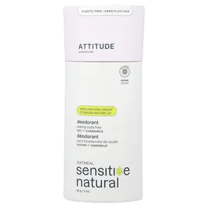 ATTITUDE Oatmeal Sensitive Natural, Deodorant, Chamomile, 3 oz ( 85 g)