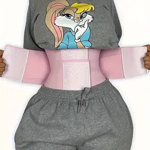 Adjustable Women's Belly Band - Comfortable Tummy Control & Back Support Shapewear for Postpartum Recovery, Slimming Waist Trainer with Secure Buckle Closure, Breathable Nylon/Polyester Blend, Black, Back Support Belt | Elegant Design | Adj