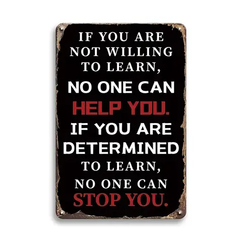 Vintage-inspired Metal Sign, 1 Count Motivational Quote Wall Decorative Plaque, Wall Decor for Home Office, Room Decor, Home Decor, Novelty Decor, Decor Signs