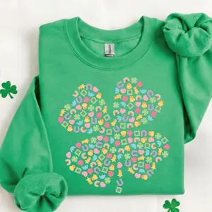 Lucky Charms Sweatshirt - Trendy Shamrock Graphic Sweatshirt, Patricks Day shirt