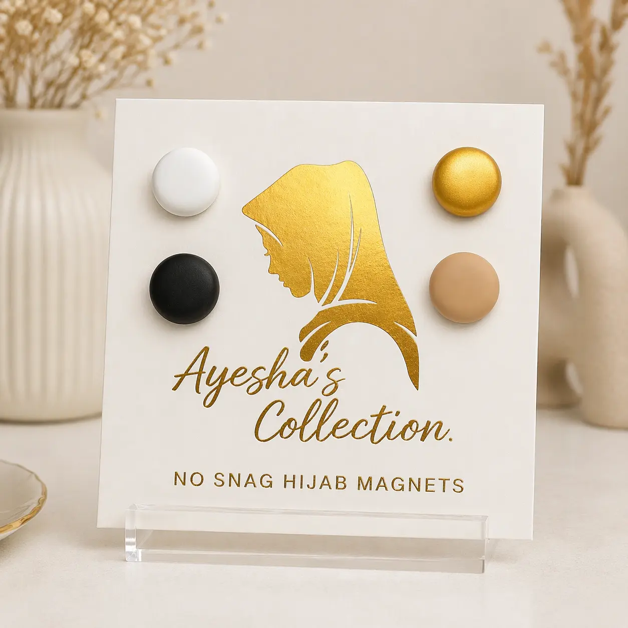 Hijab Magnet 4 Pack - Perfect for Hijab and Scarves