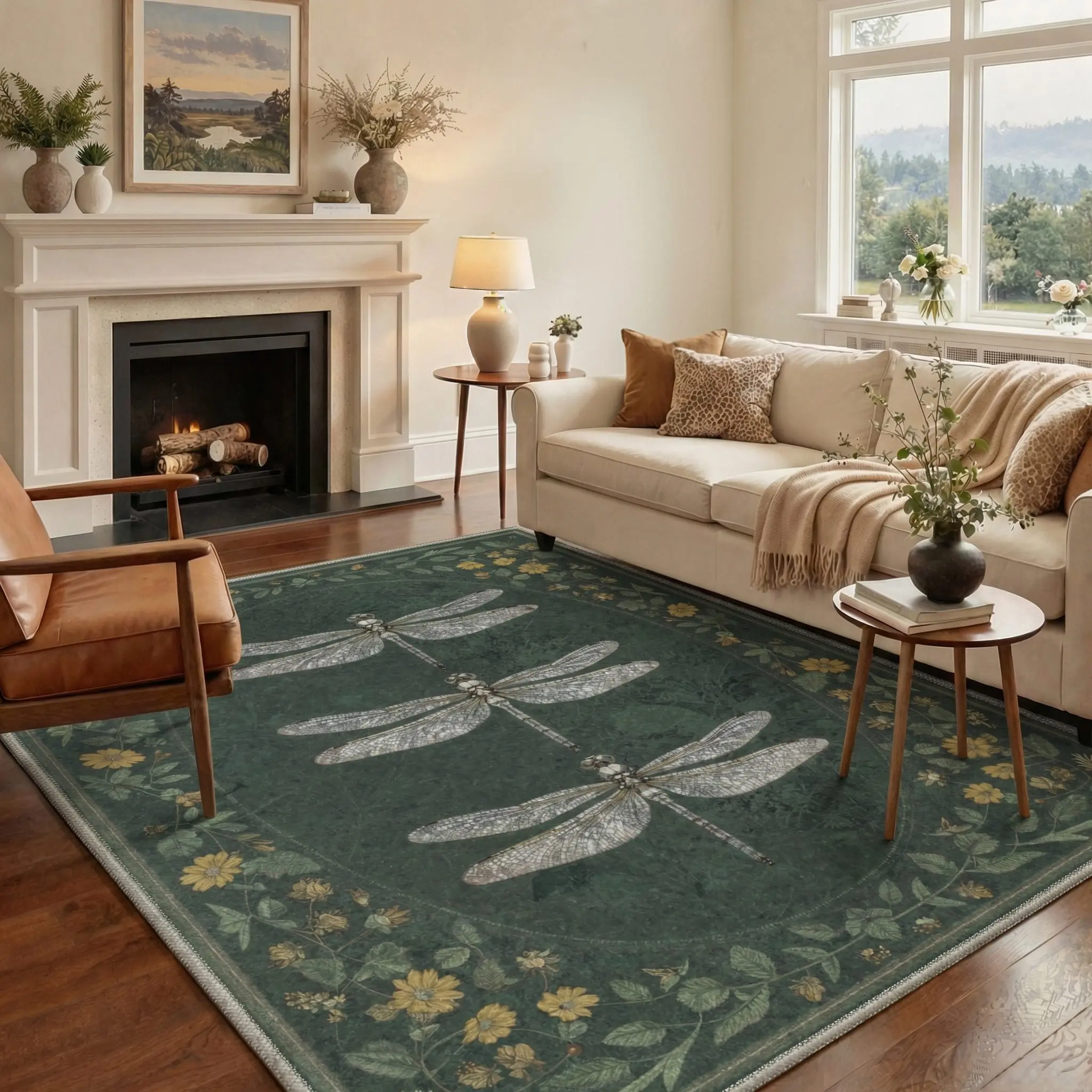 【Deals For You Days】GENIMO Carpet – Machine Washable, Pet Friendly, Soft Area Rug, Non-Slip Floor Rug, Perfect Home Decor for Any Room ,ARC2016-BLOOM