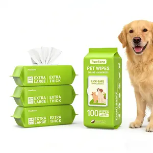 Hypoallergenic Pet Wipes for Dogs & Cats, Extra Large Thick Grooming Wipes Quick Clean Deodorize for Paws Face Fur, Coconut Scented 400 Count