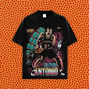 [Gildan G5000] Tim Duncan 1999 Championship Shirt, Vintage San Antonio Basketball Graphic Tee, Retro 90s Bootleg Hoops Streetwear, Casual Sports Fan Gift