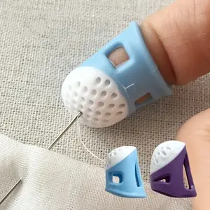2 pieces/set Sewing thimble finger protector, embroidery tool, non-slip cross-stitch needle cover, silicone material