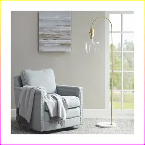 Arched Floor Lamp with Marble Base
