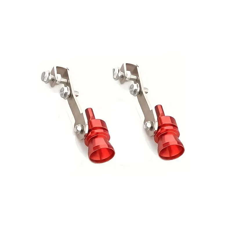 3-Piece Adjustable Aluminum Automotive Turbo Sound Whistle Set, Clamp-Type Simulated Turbine Blow-Off Valve Tip for Universal Vehicle Exhaust Muffler Pipes