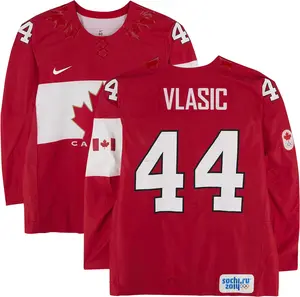 Marc-Edouard Vlasic Team Canada Game-Used #44 Red Jersey vs. Team Norway on February 13, 2014 - Fanatics Authentic Certified
