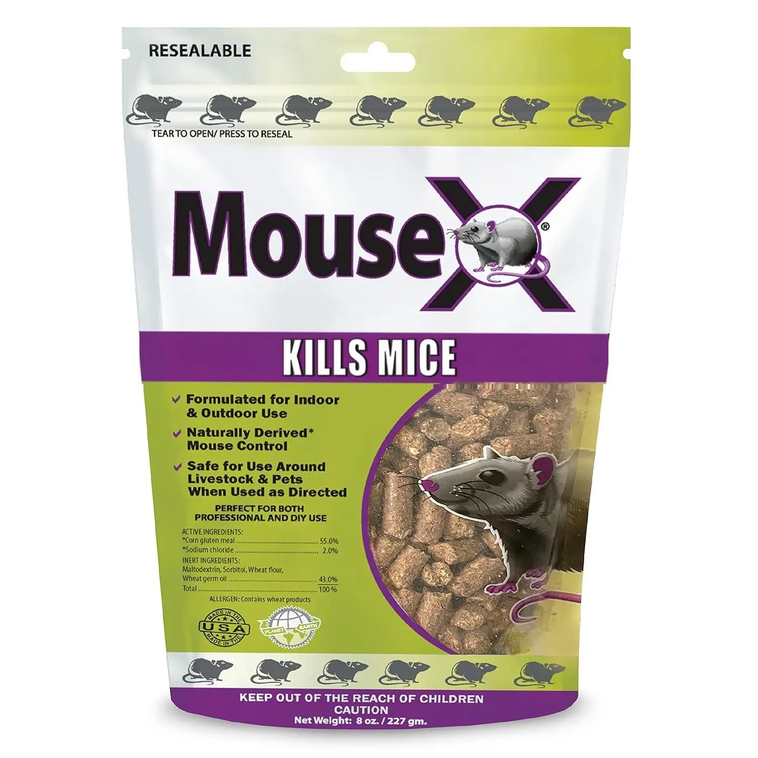 Mouse Bait Pellets 8oz Fast Acting Rat and Mice Control Indoor Outdoor Rodent Killer Mouse Bait Pellets 8oz Fast Acting Rat and Mice Control Indoor Outdoor Rodent Killer