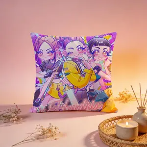 Popular KKpop Demon Hunterful Cushion Cover Premium soft plush material skin-friendly breathable year-round use anti-pilling colorfast lightweight sturdy ideal for bedroom car couch perfect for daily use & decor great gift for loved ones