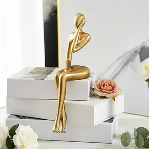 1pc Modern Minimalist Creative Figurine Home Decor, Resin Material Tabletop Art Piece, Sculpture Desk Decor, Ideal for Home and Store Display